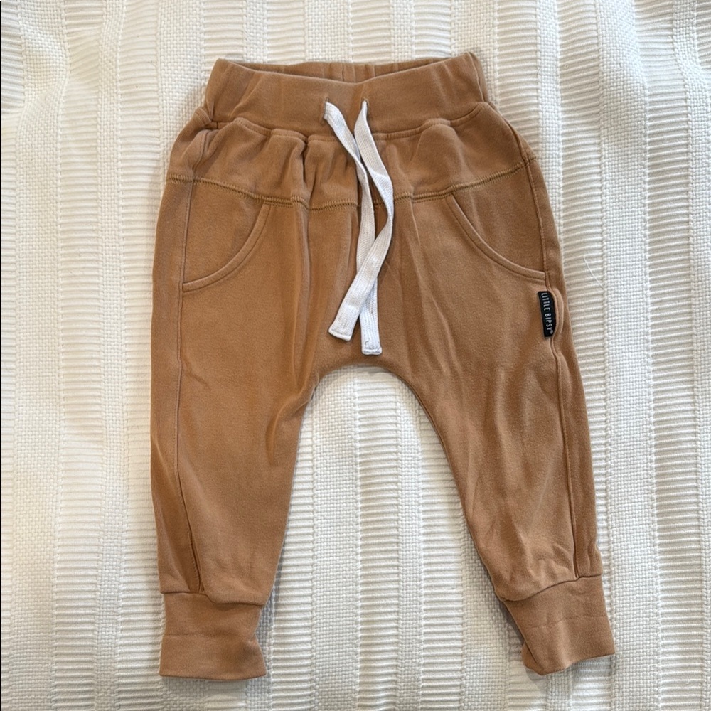 Cozy Tan Kids Jogger Pants